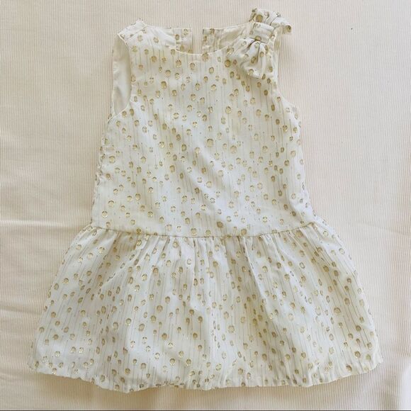 Gymboree Girls Dress Holiday Dressy Sparkly Dot Ruffle Sleeveless 18 - 24 Months - Picture 1 of 2
